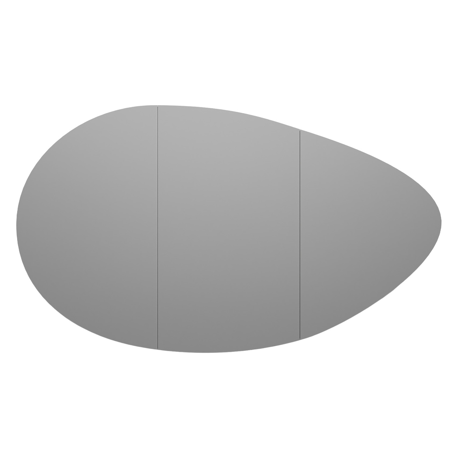 Massey 1200mm White Pebble Mirrored Shaving Cabinet with Glass Shelves