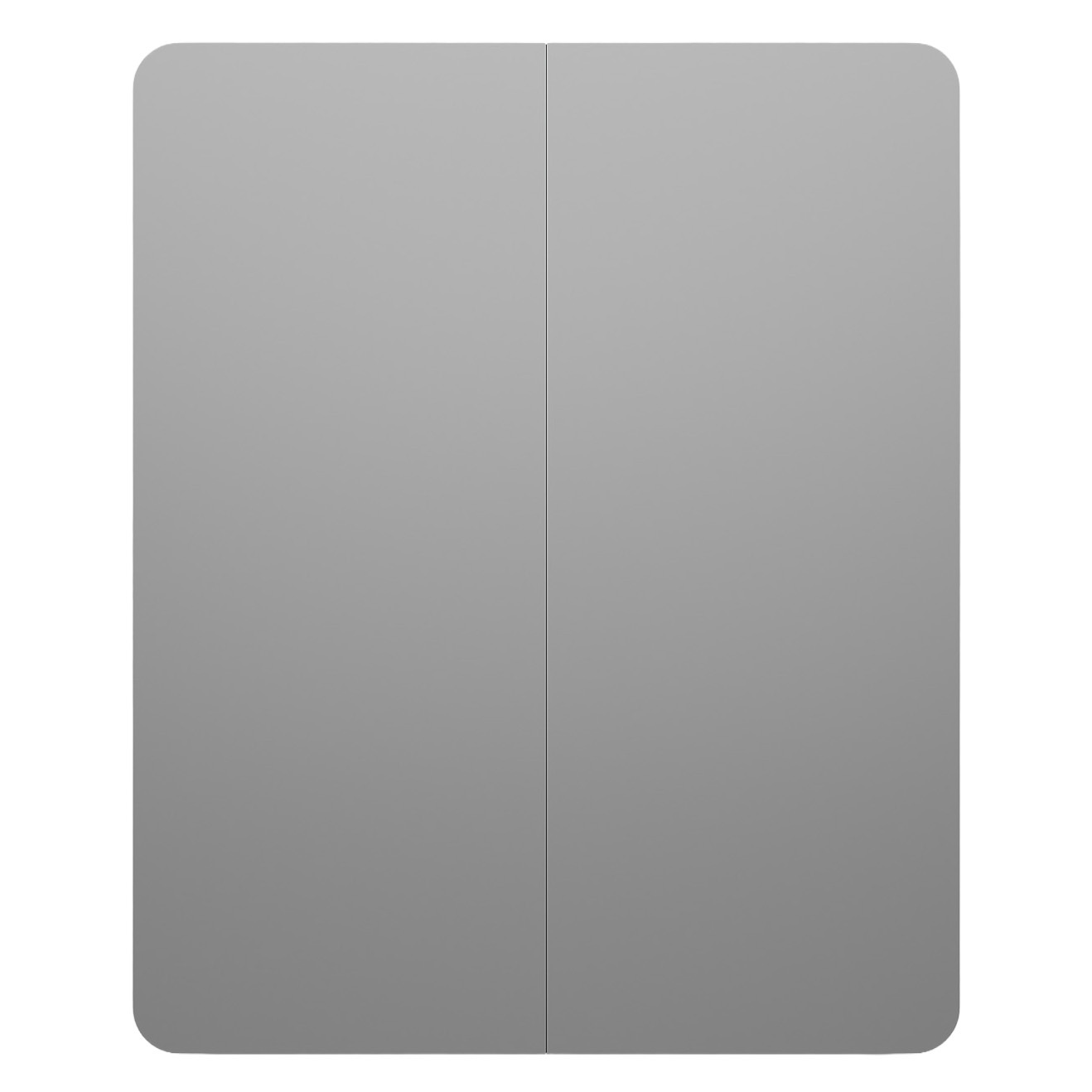 Massey 900mm White Rectangular Mirrored Shaving Cabinet with Glass Shelves