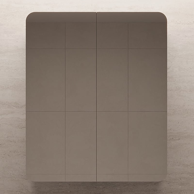 Massey 750mm White Rectangular Mirrored Shaving Cabinet with Glass Shelves