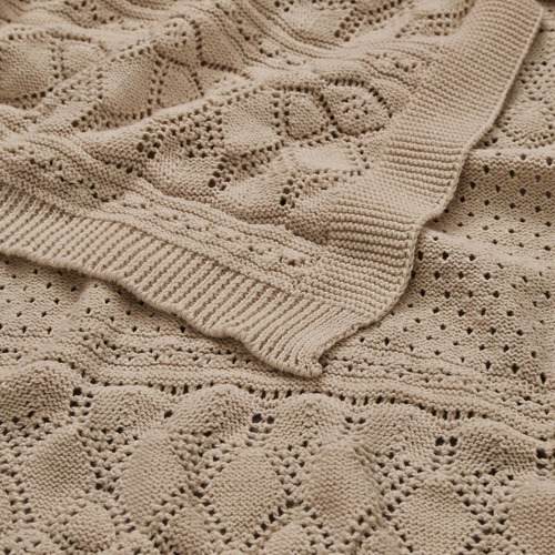 Cam Cam Copenhagen Pointelle Baby Organic Cotton Knit Throw