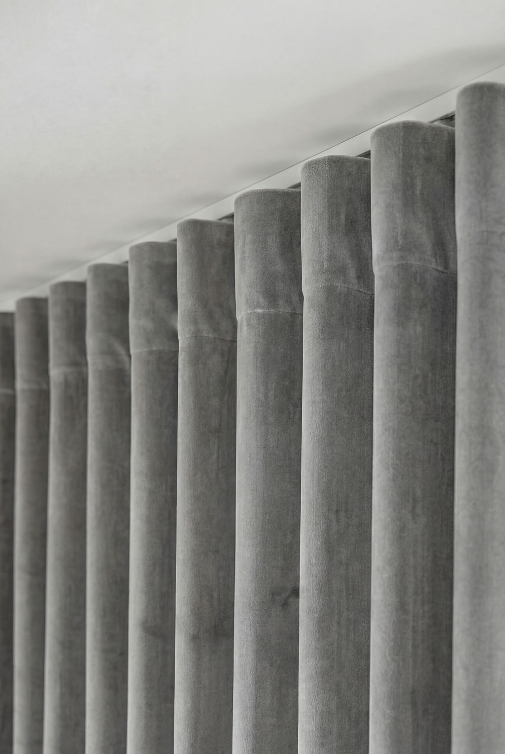 Custom Caspian Blockout Single Panel Curtain & S-Fold Track Set