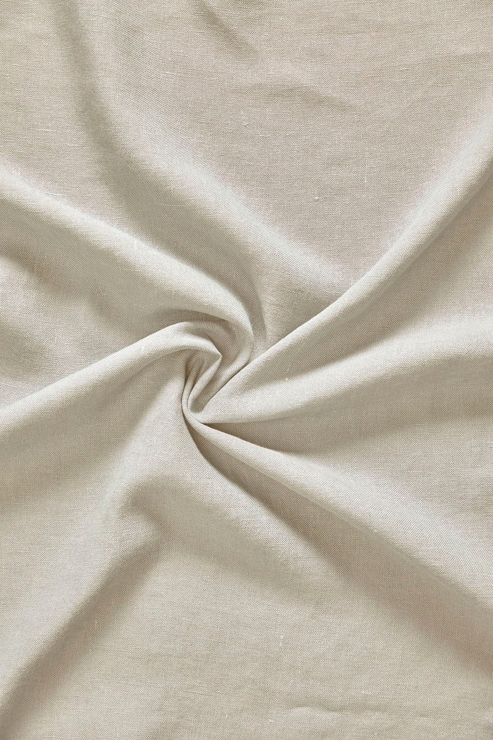 Custom Linesta Linen Light Filtering S-Fold Single Panel Curtain & Track Set