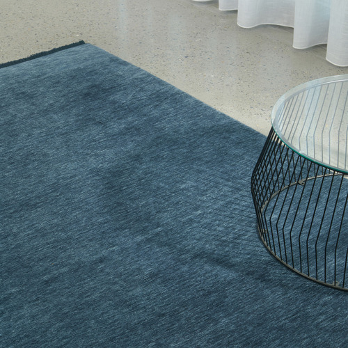 Navy Kinship Hand-Loomed Wool Rug