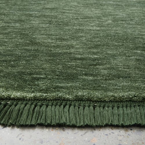 Forest Green Kinship Hand-Loomed Wool Runner