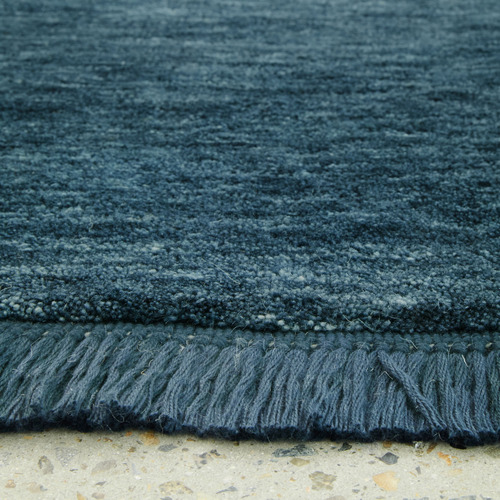 Navy Kinship Hand-Loomed Wool Runner