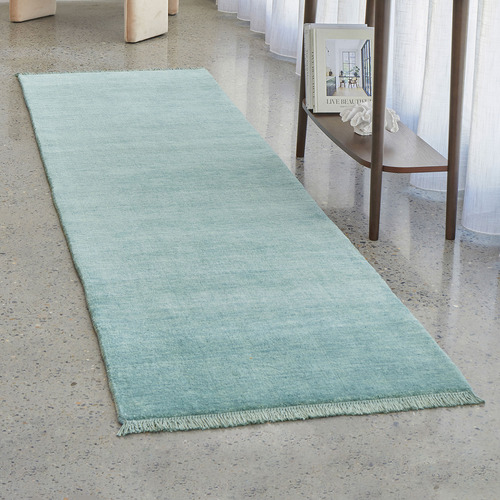 Sky Blue Kinship Hand-Loomed Wool Runner