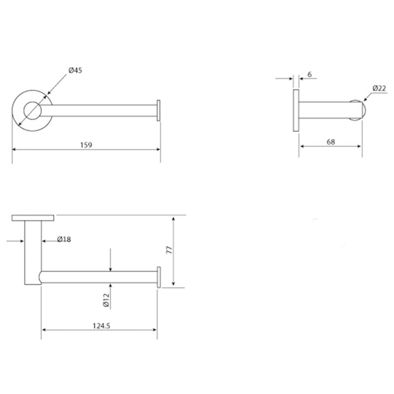Mica 304 Stainless Steel Toilet Roll Holder