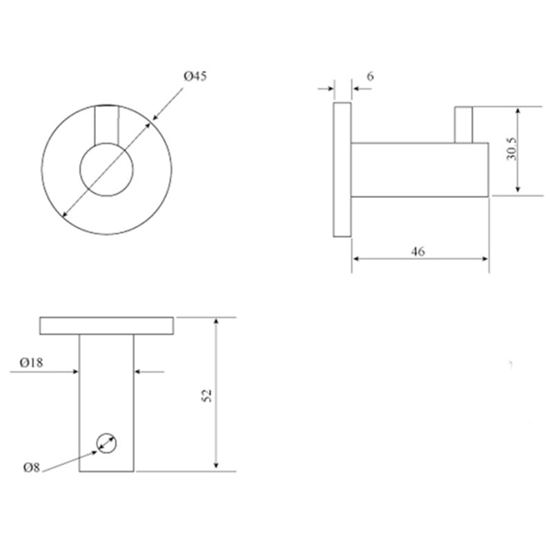 Mica 304 Stainless Steel Robe Hook