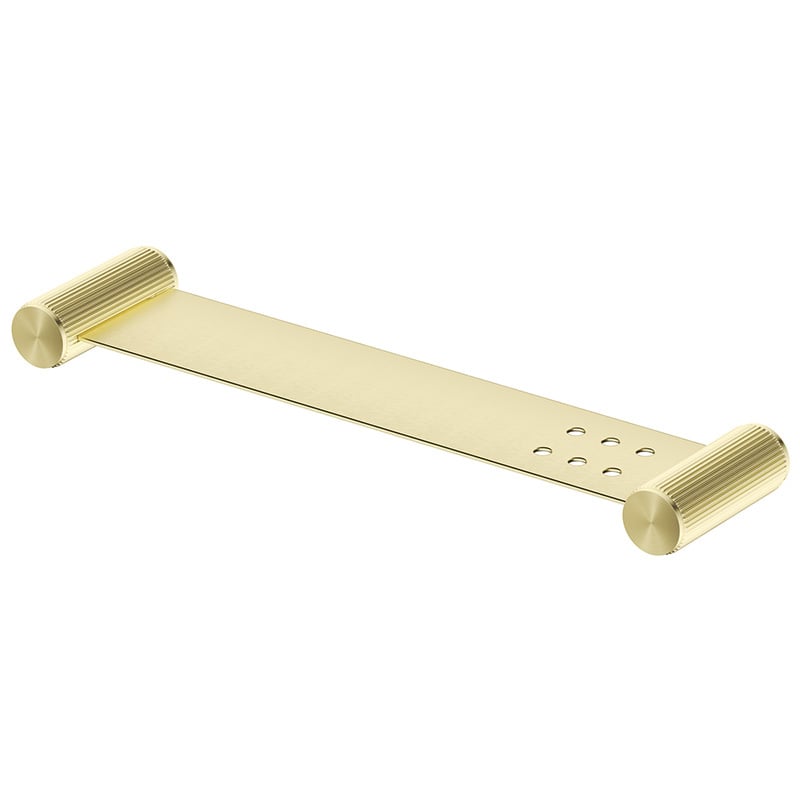Mica Fluted 400mm Stainless Steel Shower Shelf