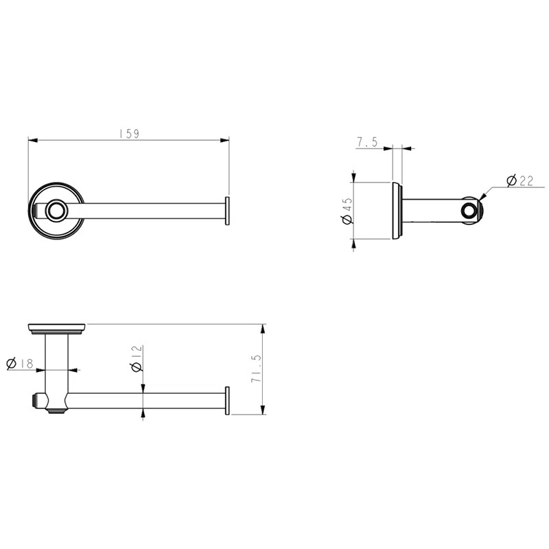 Mica Heritage 304 Stainless Steel Toilet Roll Holder