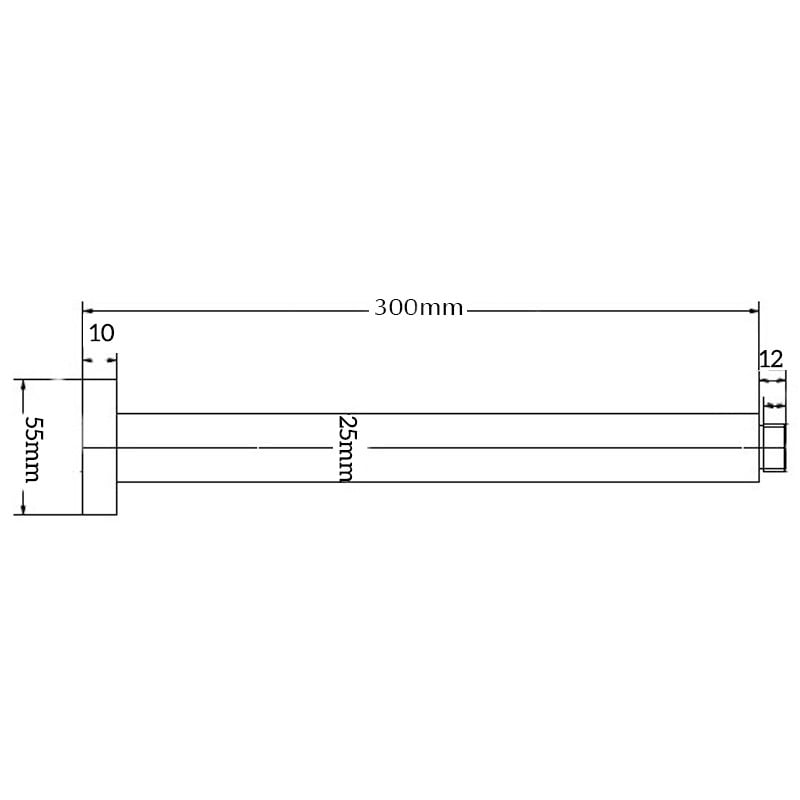 Mica 312mm Shower Arm