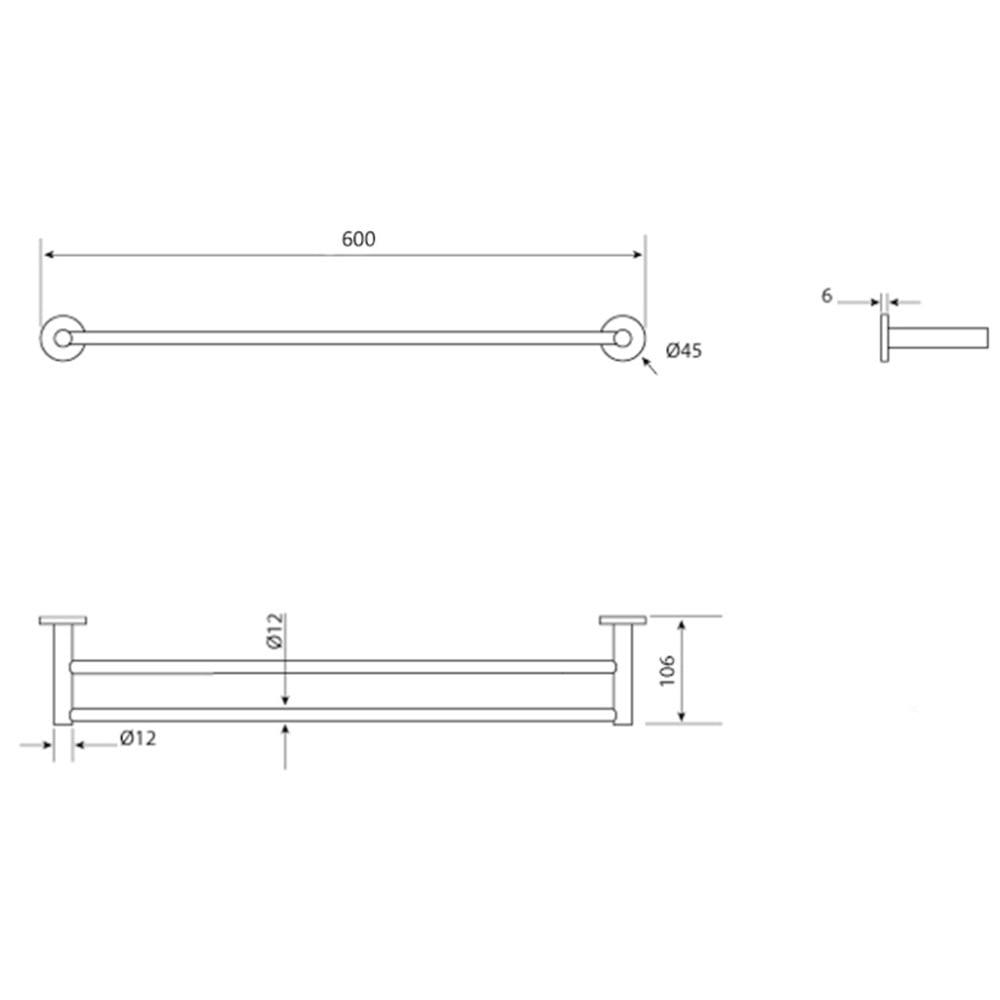 Mica Double Towel Rail