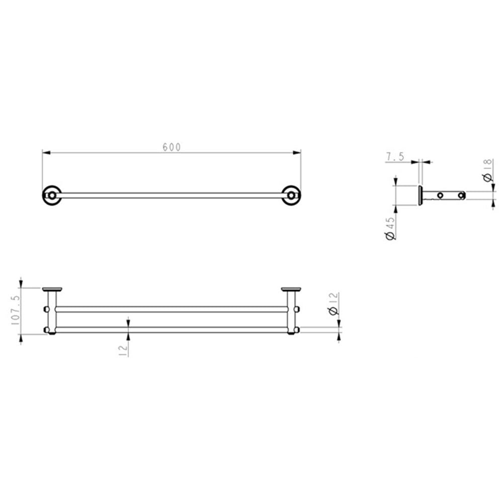 Mica Heritage Double Towel Rail