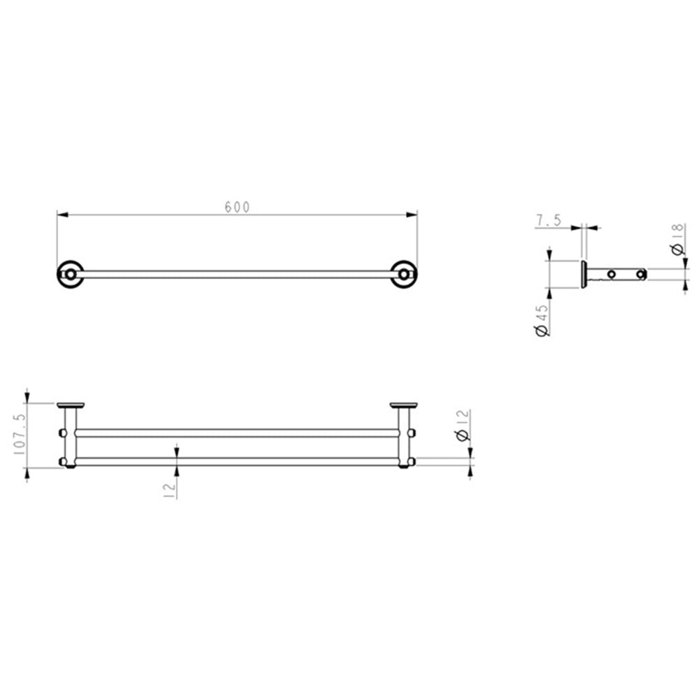 Mica Heritage Double Towel Rail