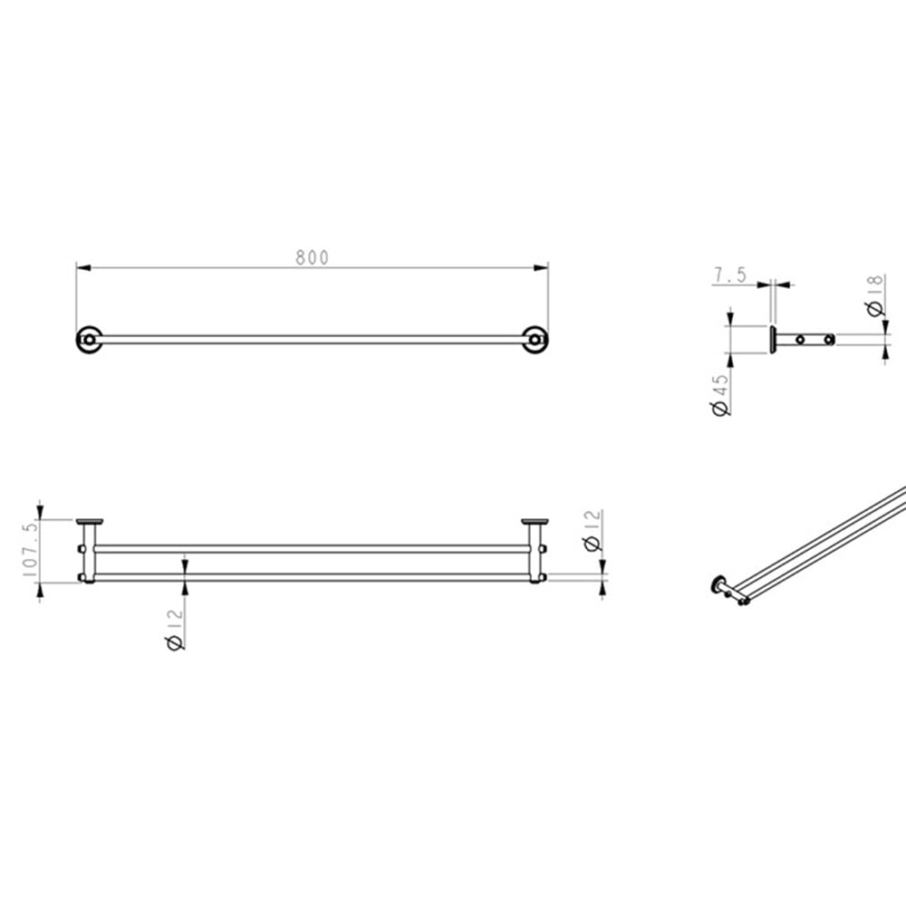 Mica Heritage Double Towel Rail