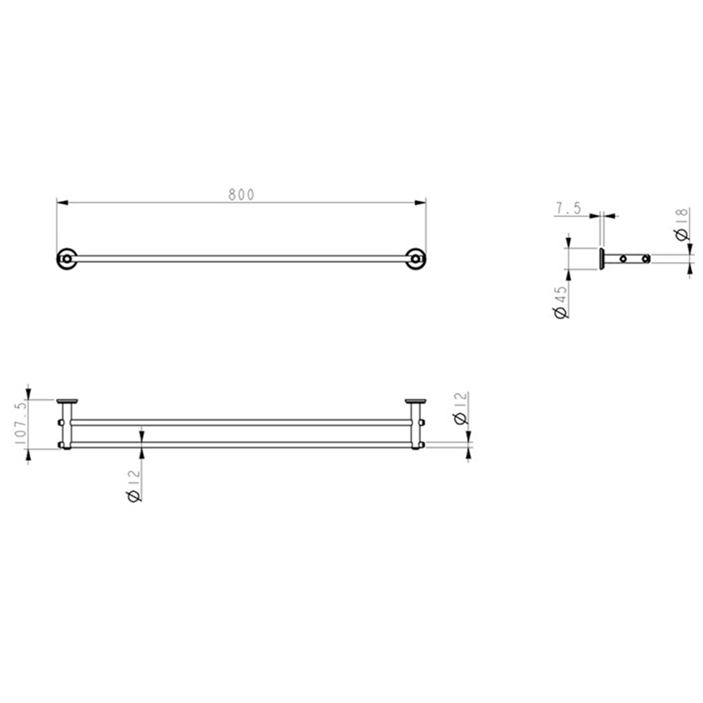 Mica Heritage Double Towel Rail