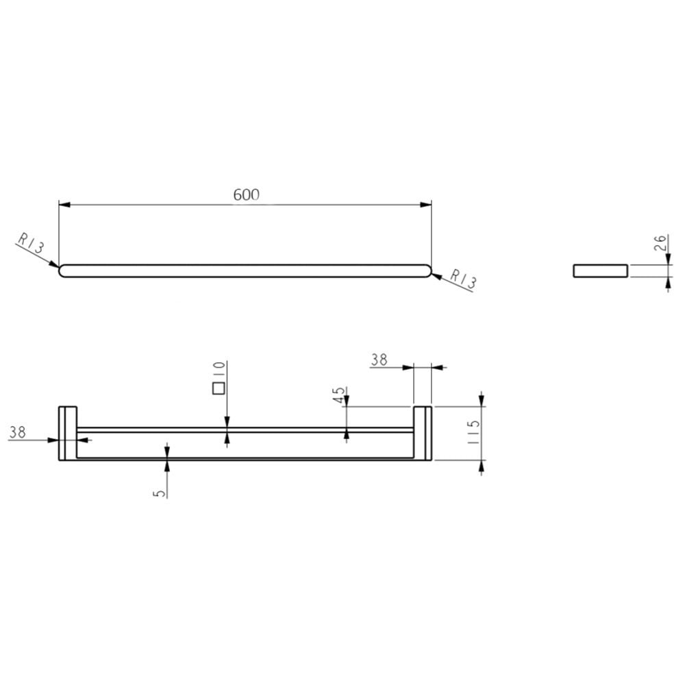 Supra Double Towel Rail