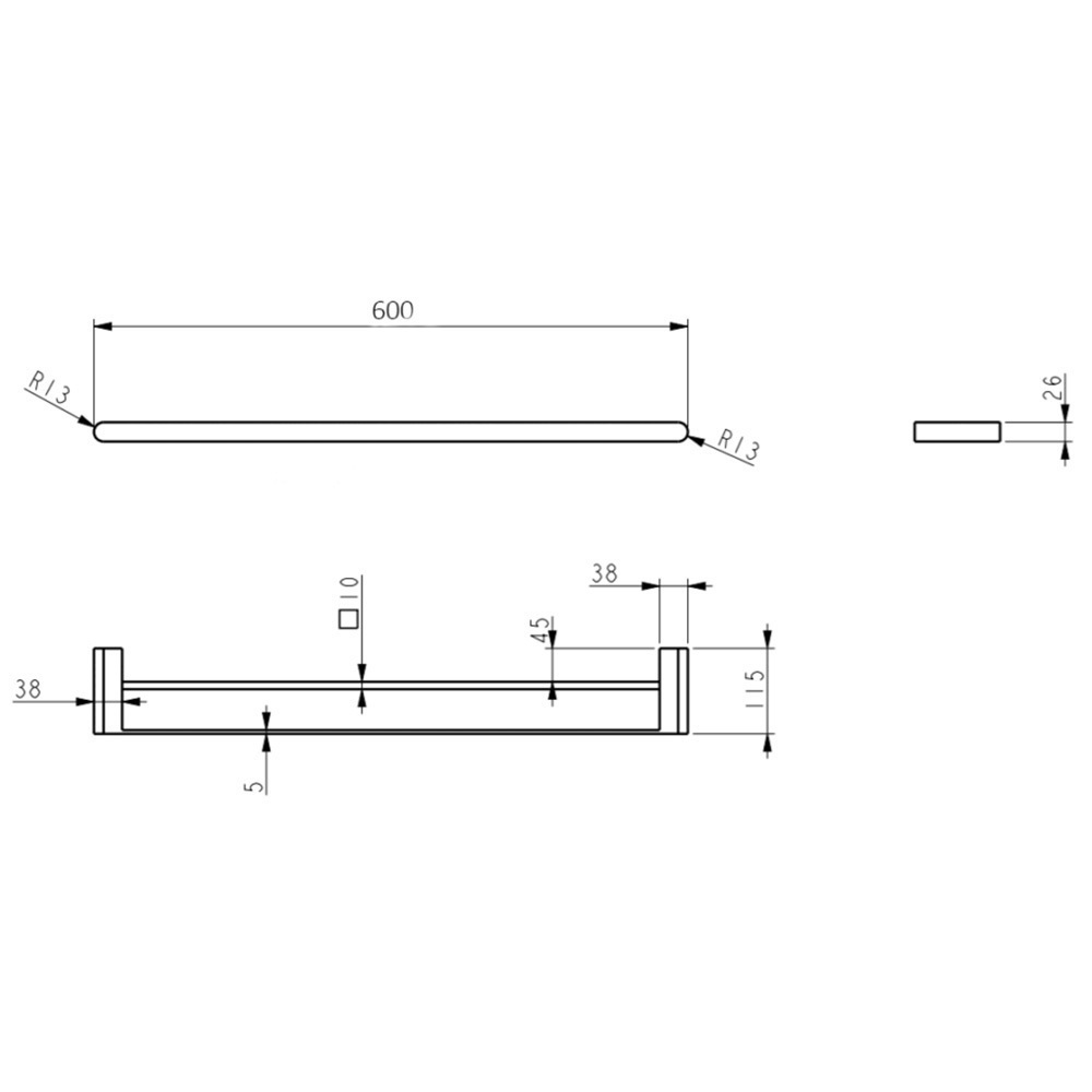 Supra Double Towel Rail