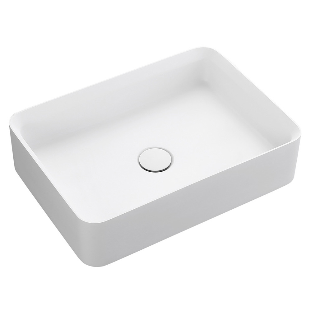 Astera 500mm Rectangular Solid Surface Inset Basin