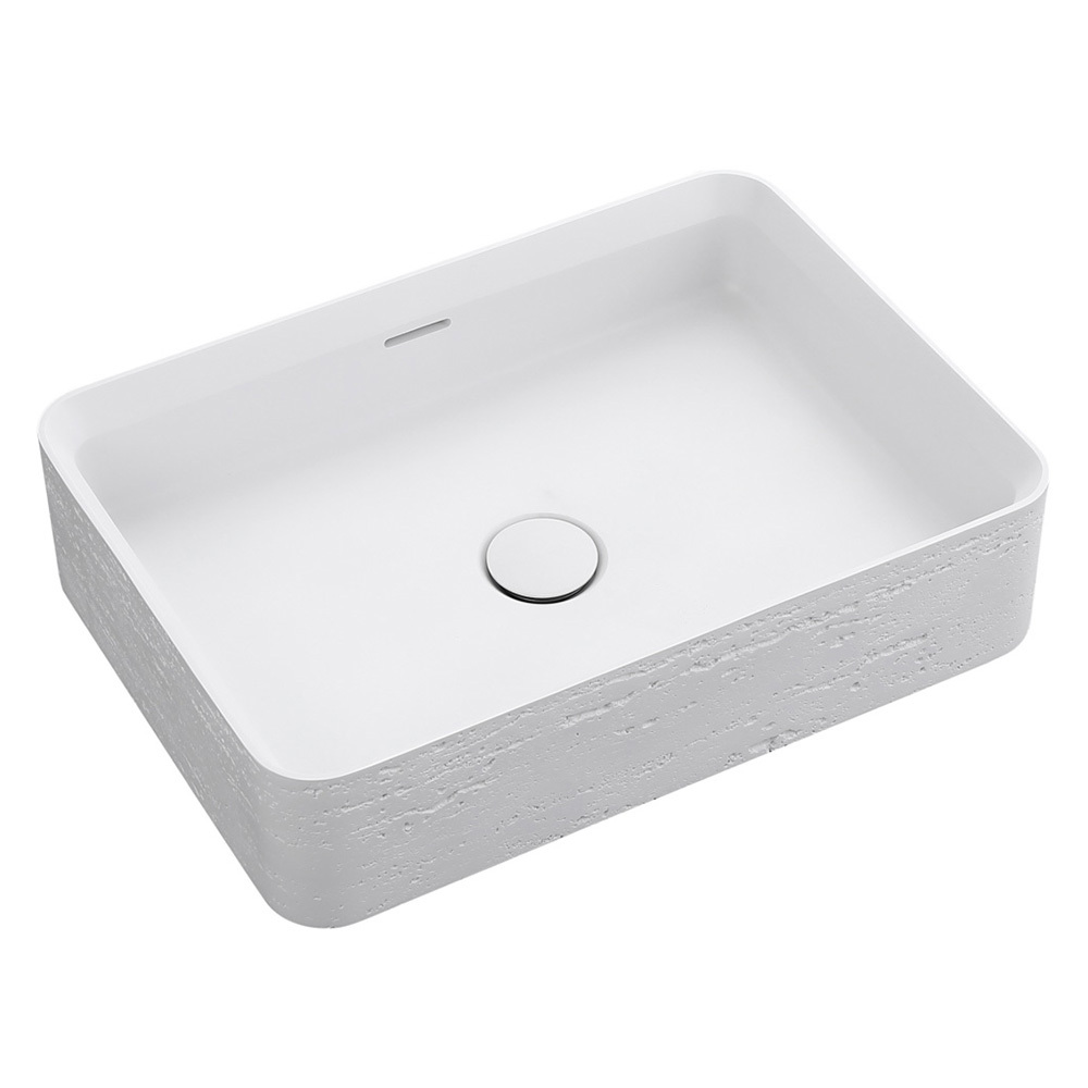 Astera 500mm Rectangular Solid Surface Inset Basin