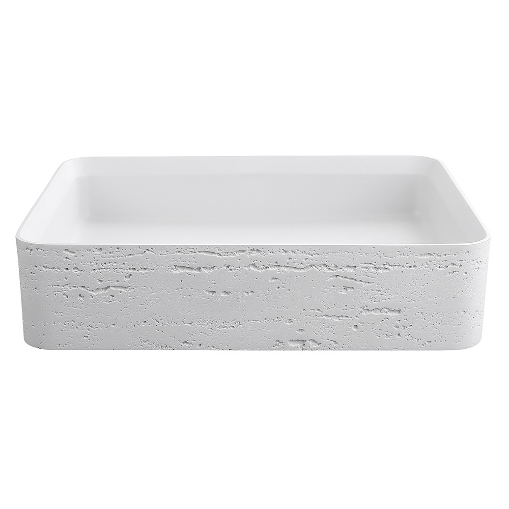 Astera 500mm Rectangular Solid Surface Inset Basin