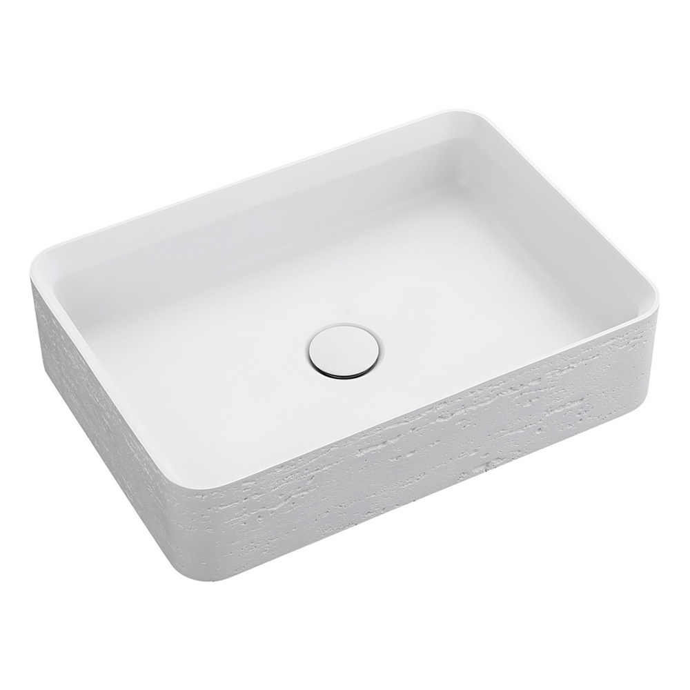 Astera 500mm Rectangular Solid Surface Inset Basin