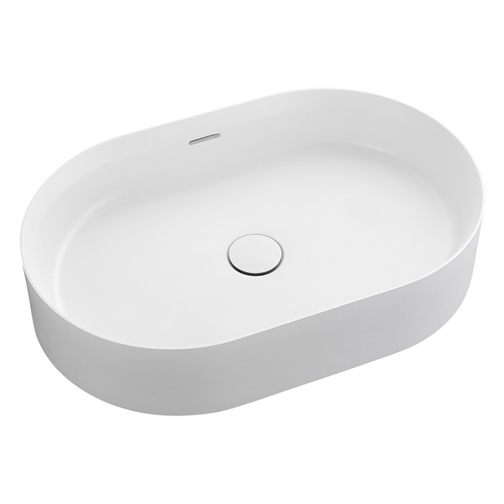 Idra 580mm Oval Solid Surface Inset Basin