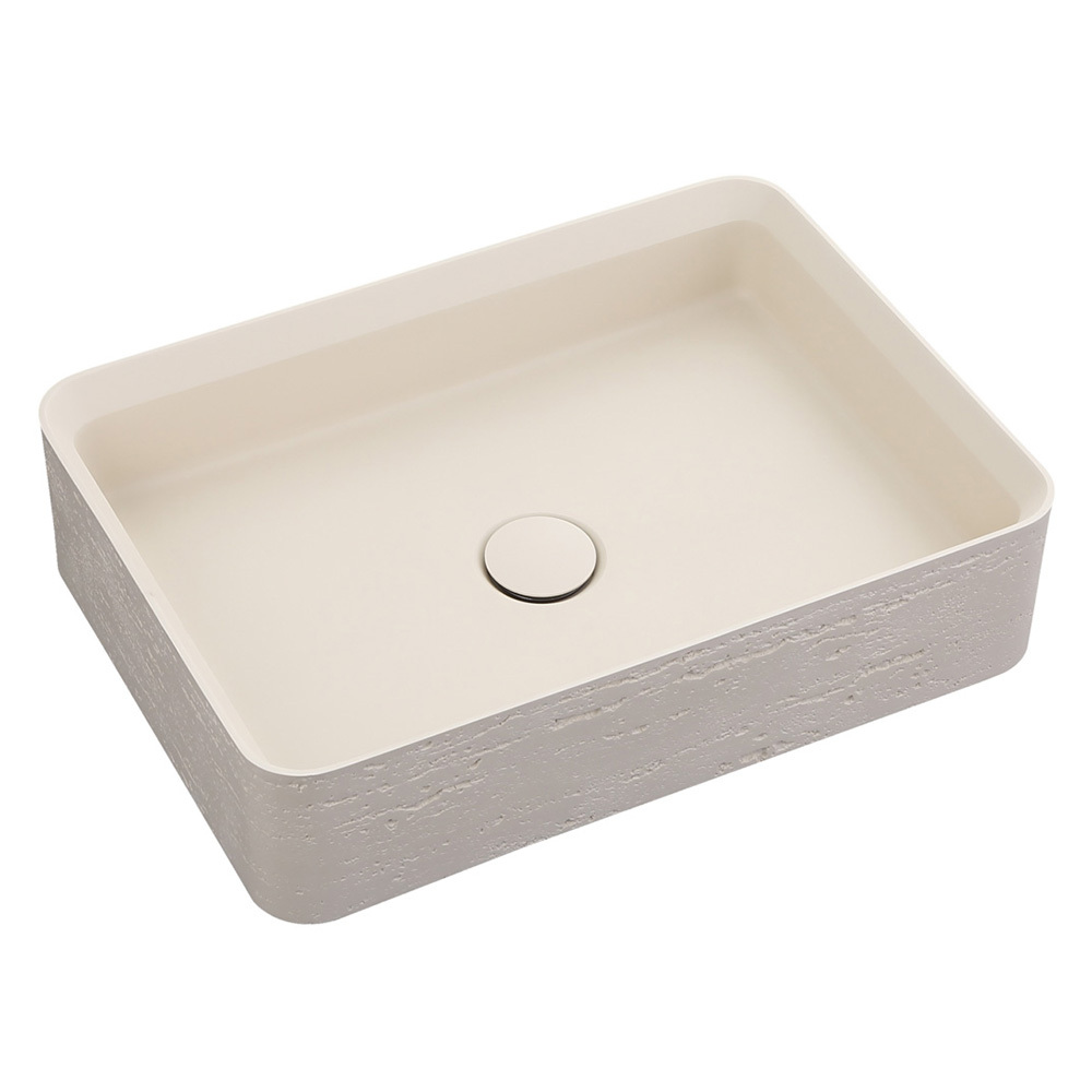 Astera 500mm Rectangular Solid Surface Inset Basin