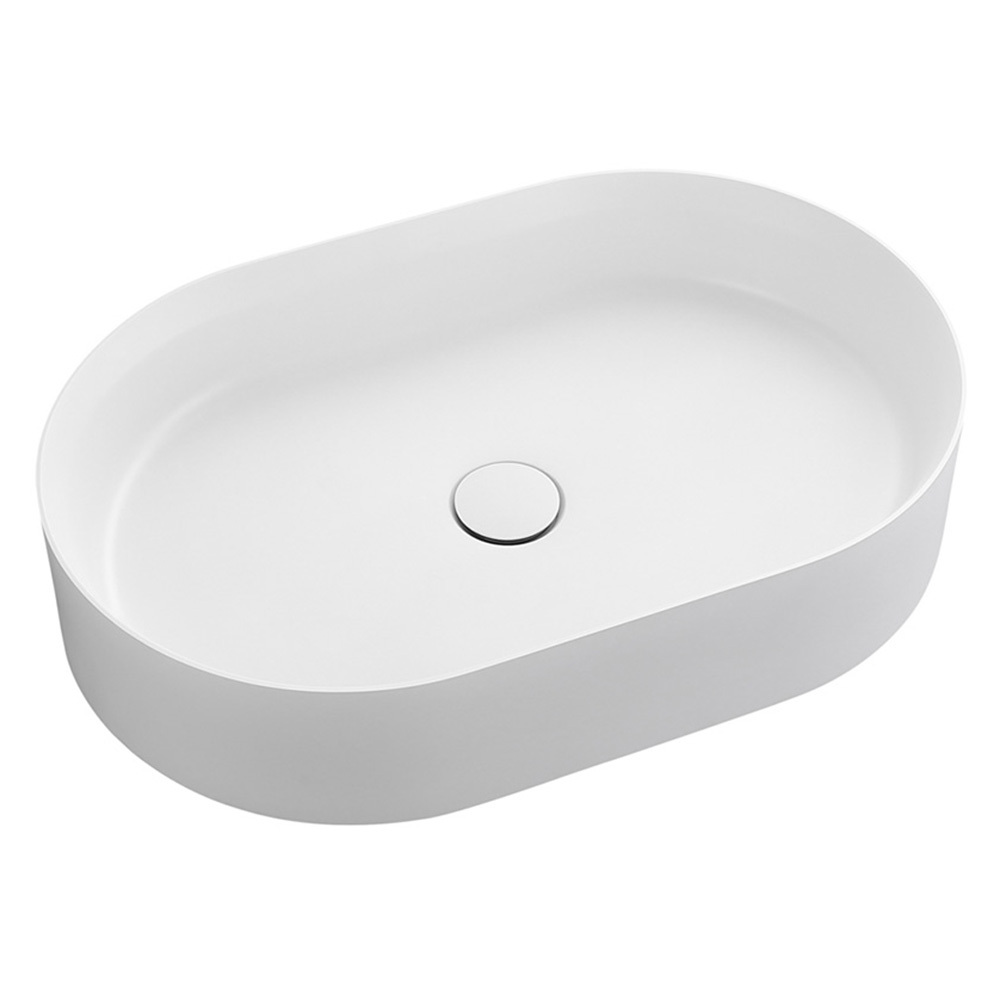 Idra 580mm Oval Solid Surface Inset Basin
