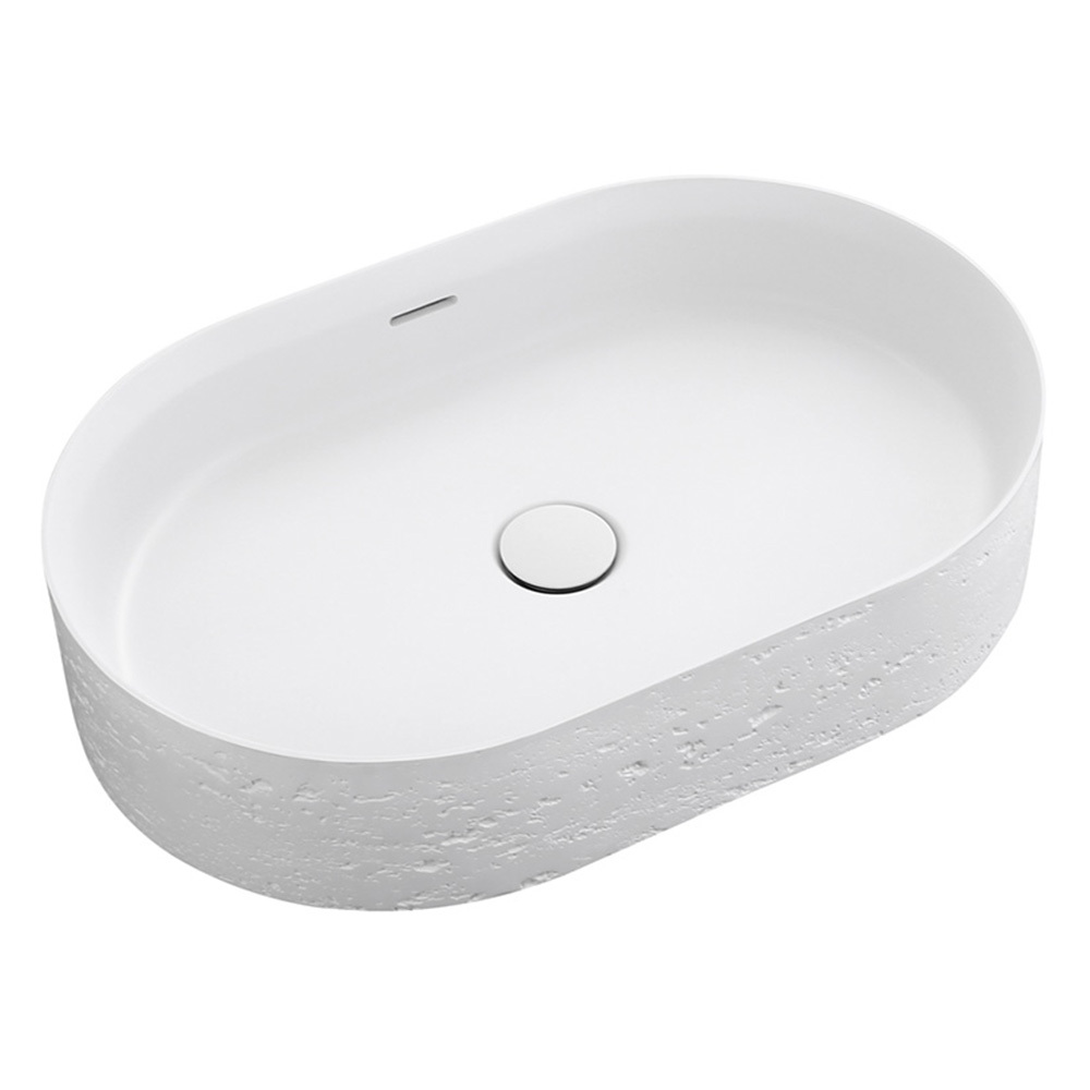 Idra 580mm Oval Solid Surface Inset Basin