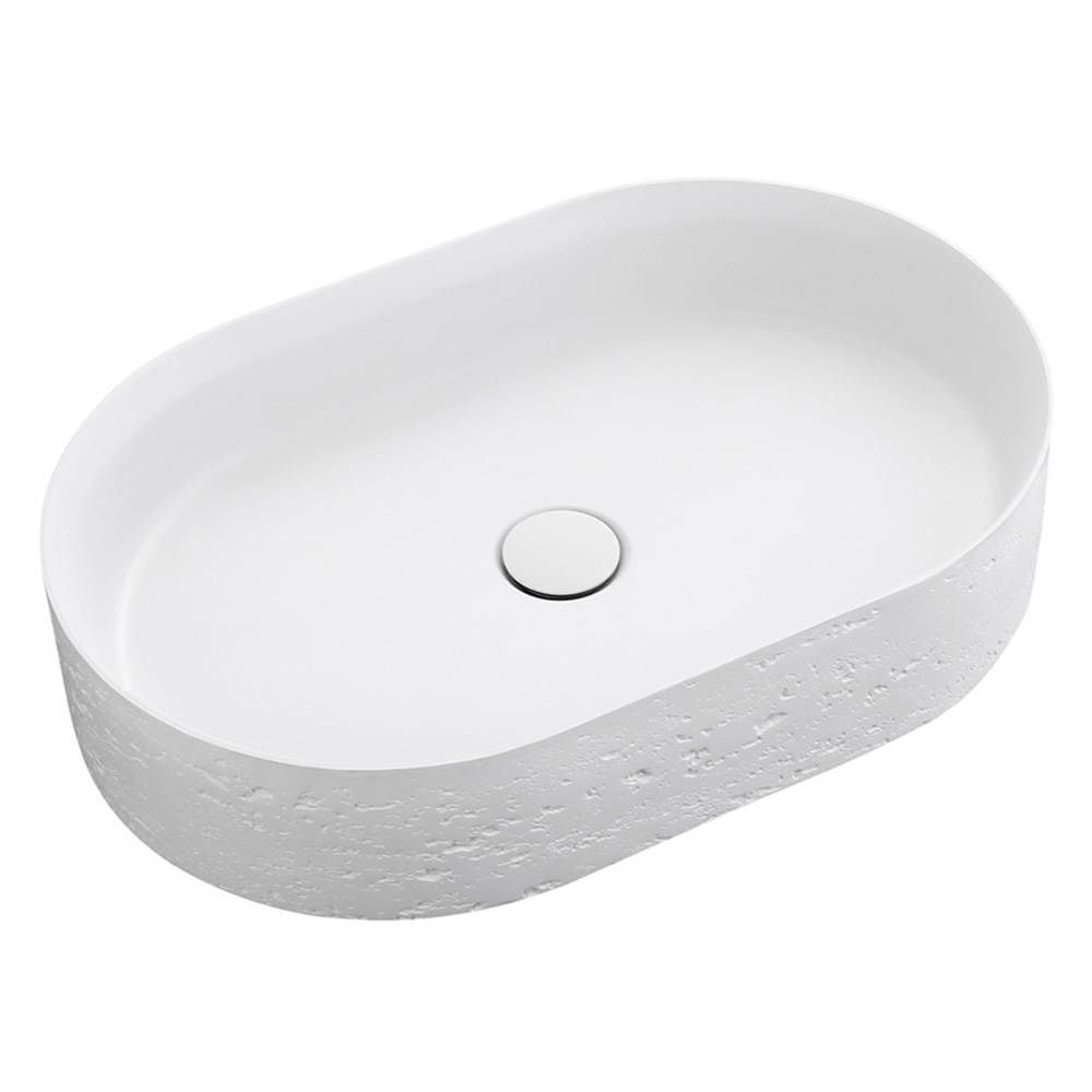 Idra 580mm Oval Solid Surface Inset Basin
