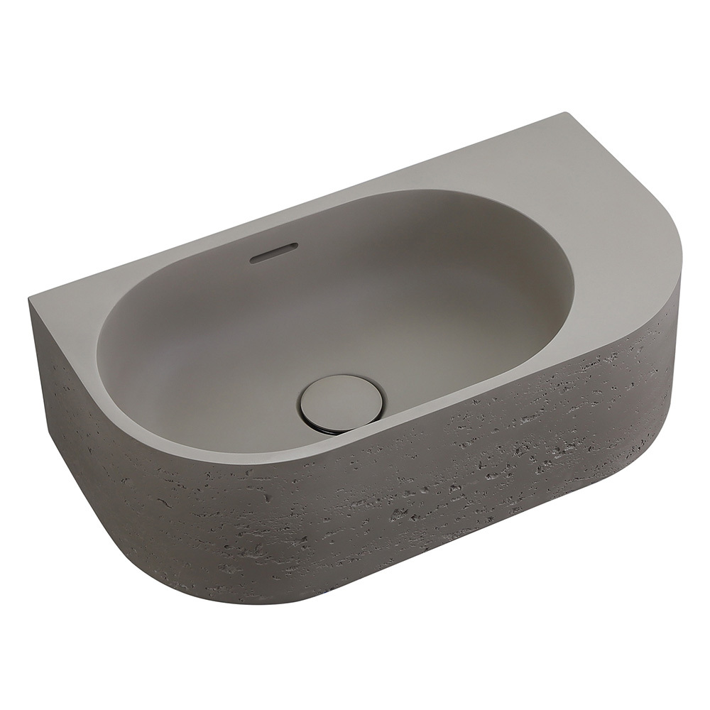 Elysia 500mm Organic Solid Surface Wall Hung Basin