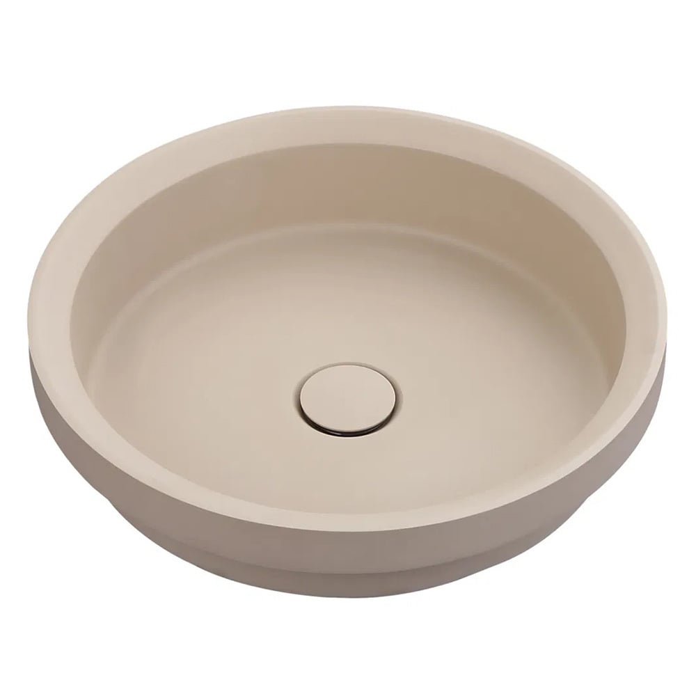 Calypsa 430mm Round Solid Surface Semi-Inset Basin