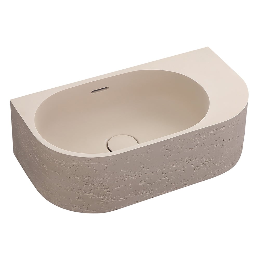 Elysia 500mm Organic Solid Surface Wall Hung Basin