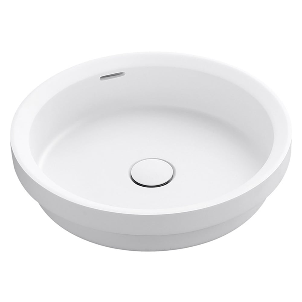 Calypsa 430mm Round Solid Surface Semi-Inset Basin