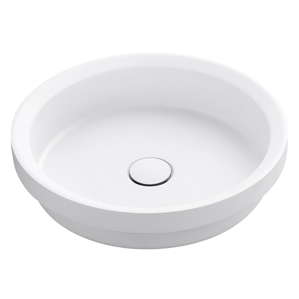 Calypsa 430mm Round Solid Surface Semi-Inset Basin