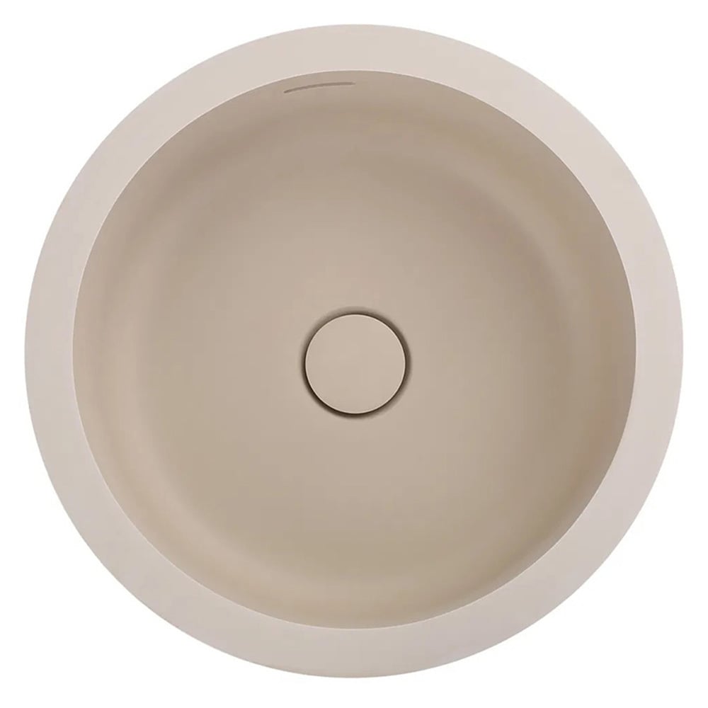 Kalos 400mm Round Solid Surface Undermount Basin
