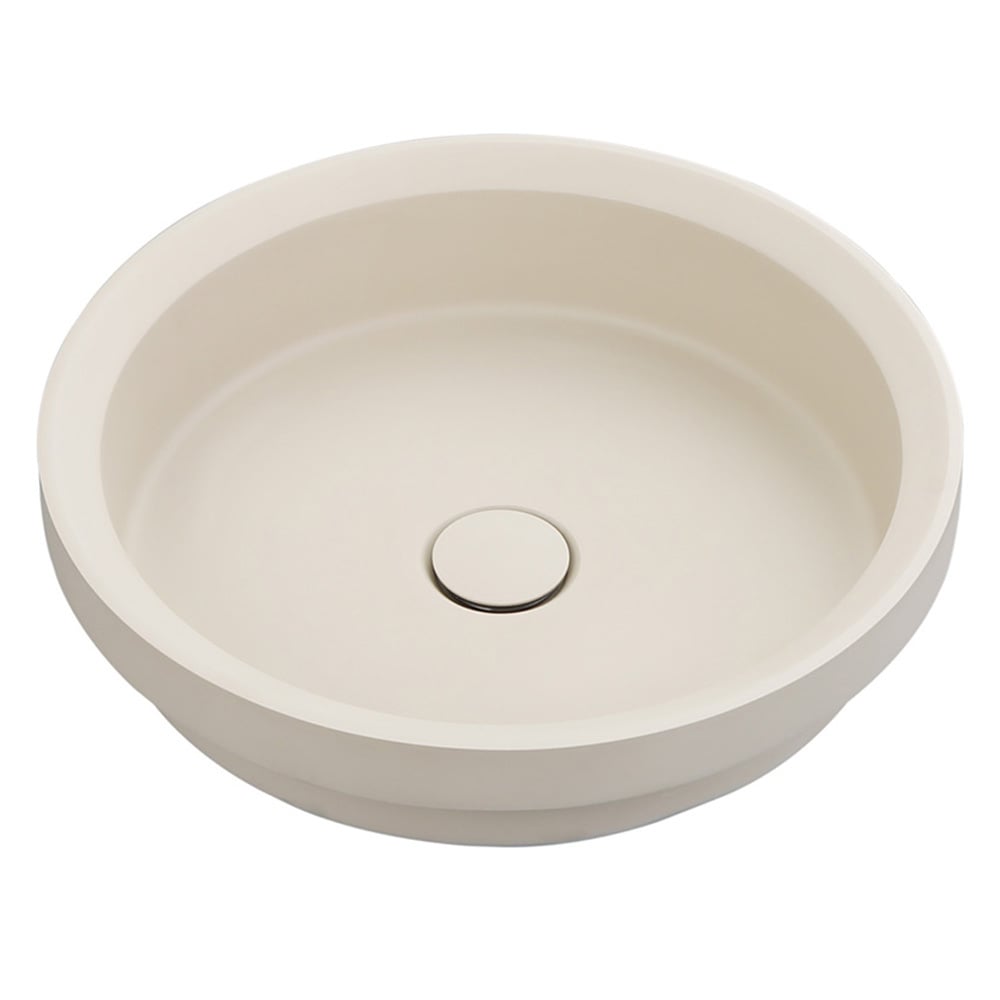 Calypsa 430mm Round Solid Surface Semi-Inset Basin