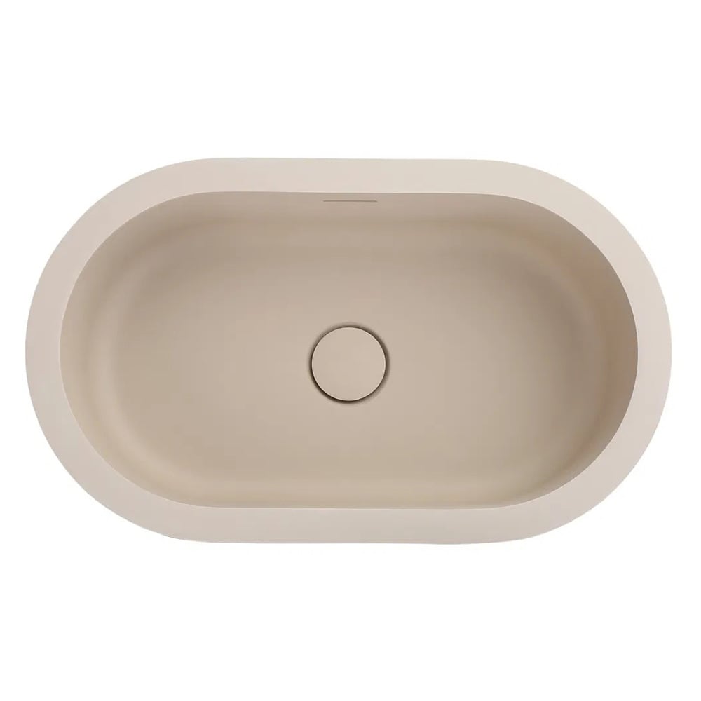 Doros 530mm Oval Solid Surface Undermount Basin