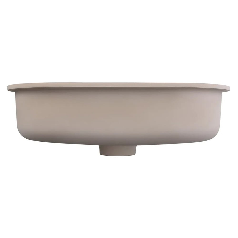 Doros 530mm Oval Solid Surface Undermount Basin
