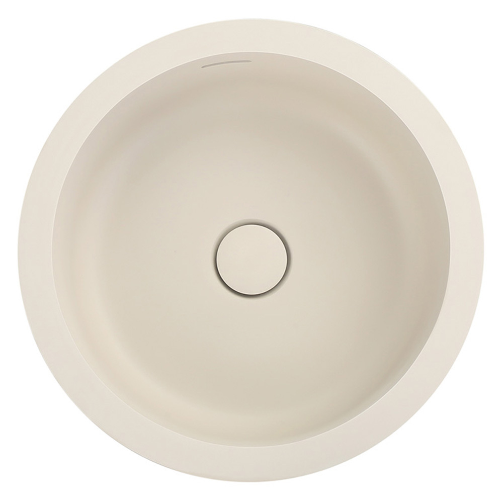 Kalos 400mm Round Solid Surface Undermount Basin
