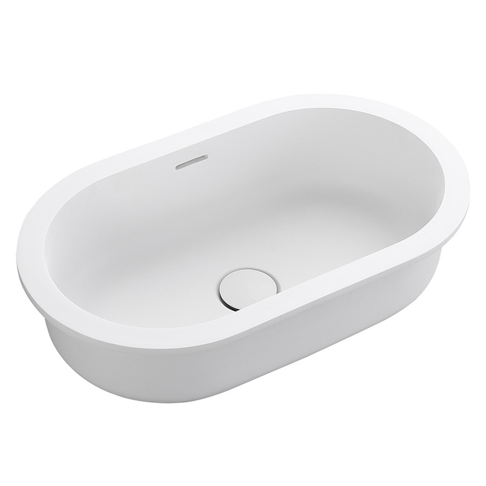 Doros 530mm Oval Solid Surface Undermount Basin