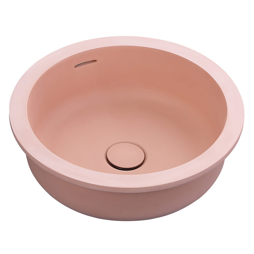Kalos 400mm Round Solid Surface Undermount Basin