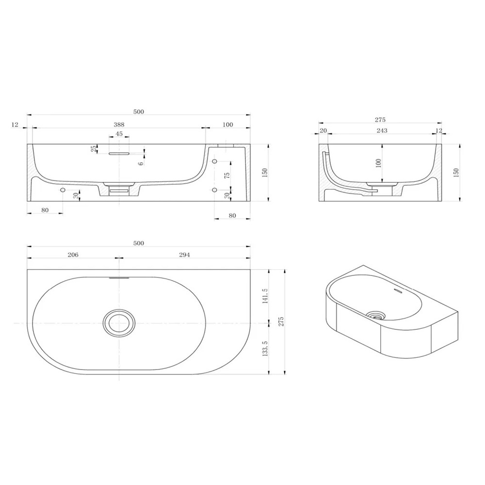 Elysia-500mm-Arch-Solid-Surface-Wall-Hung-Basin