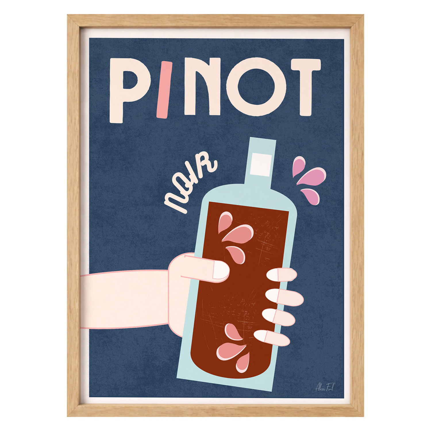 Pinot Noir Framed Paper Print Wall Art