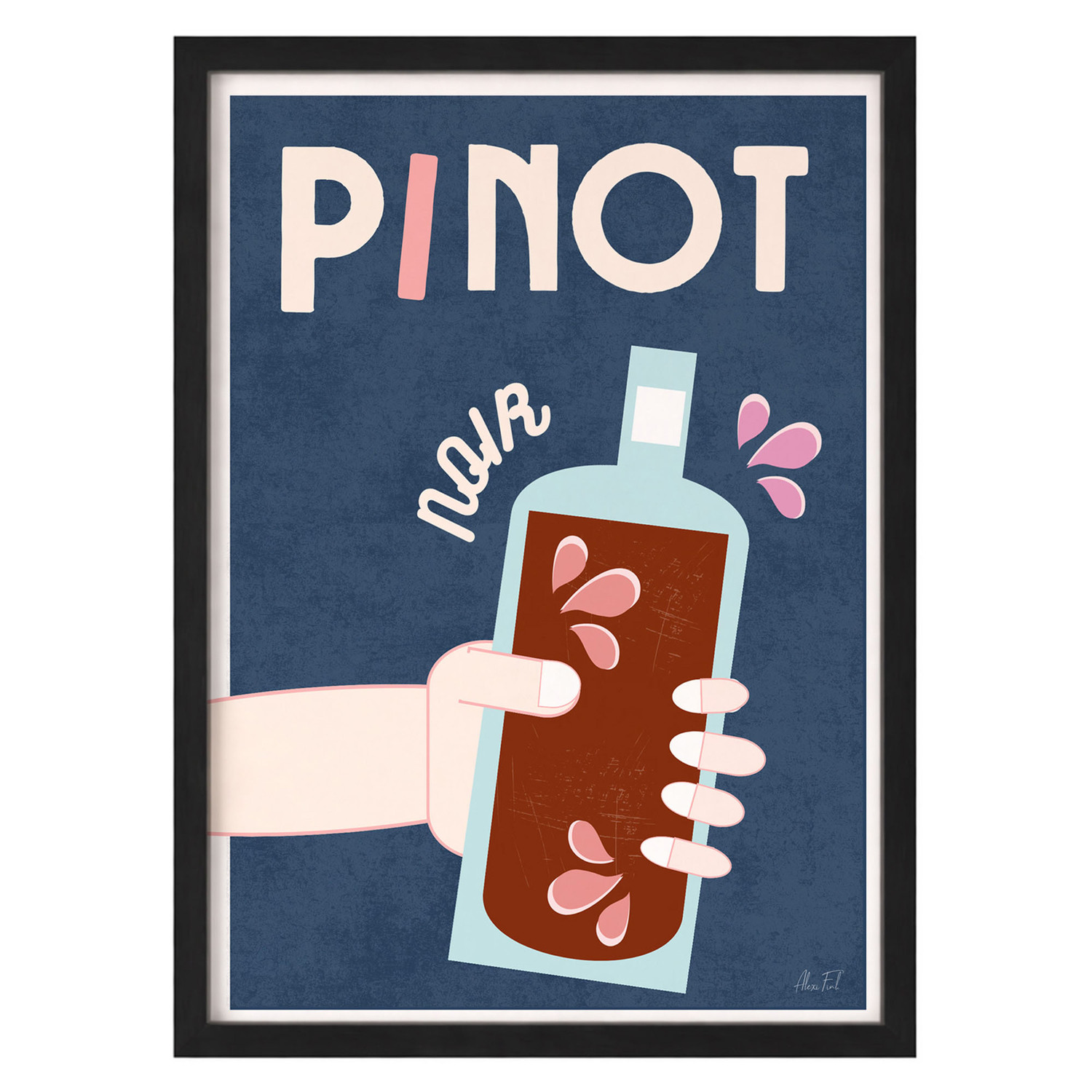 Pinot Noir Framed Paper Print Wall Art