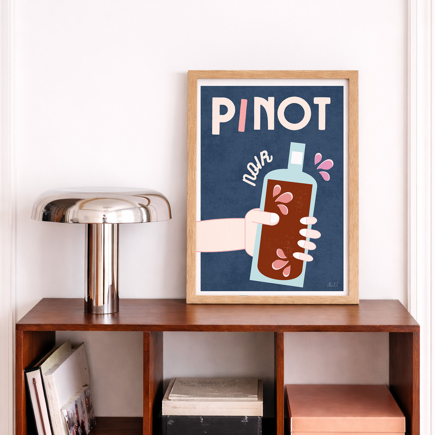 Pinot Noir Framed Paper Print Wall Art
