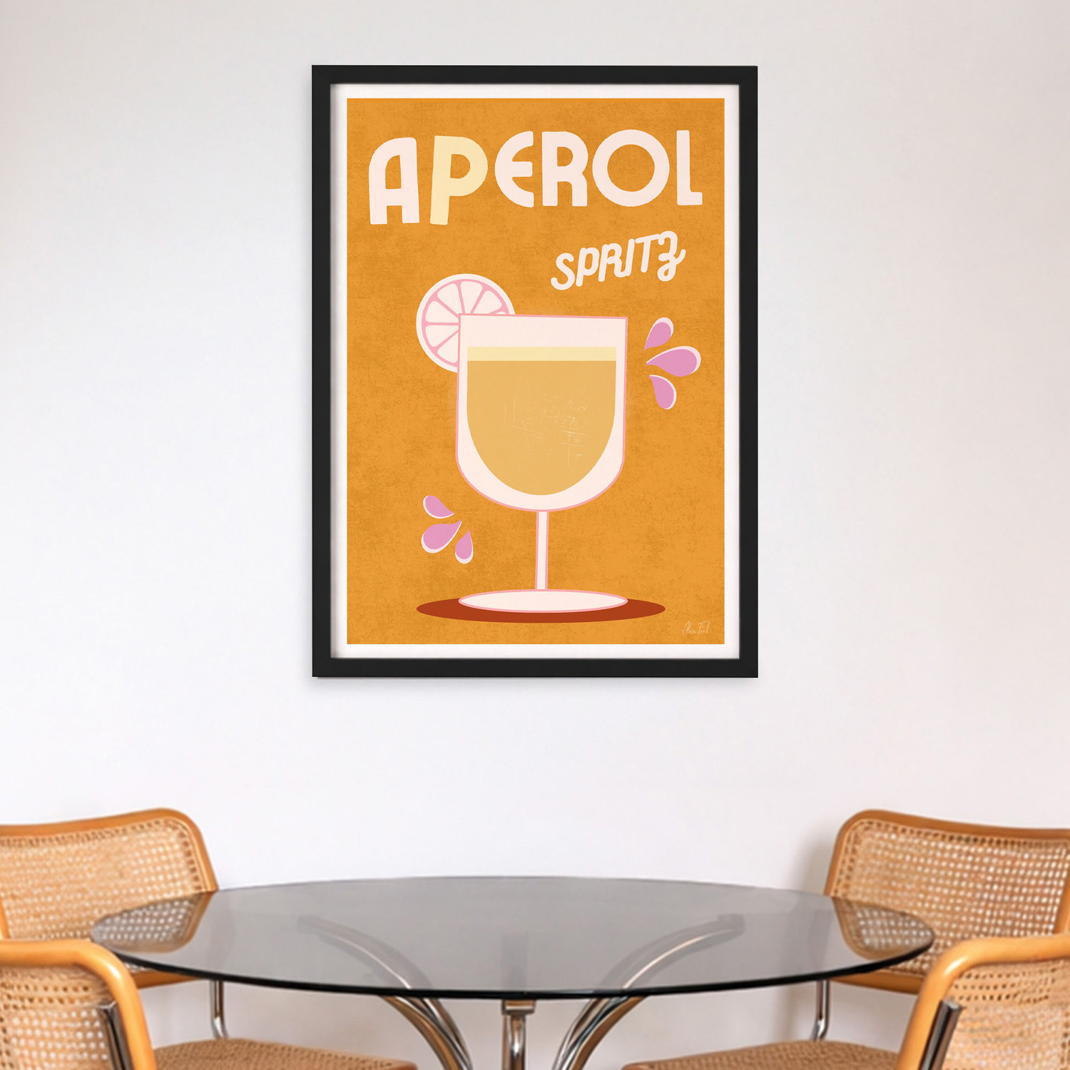 Aperol Spritz Framed Paper Print Wall Art
