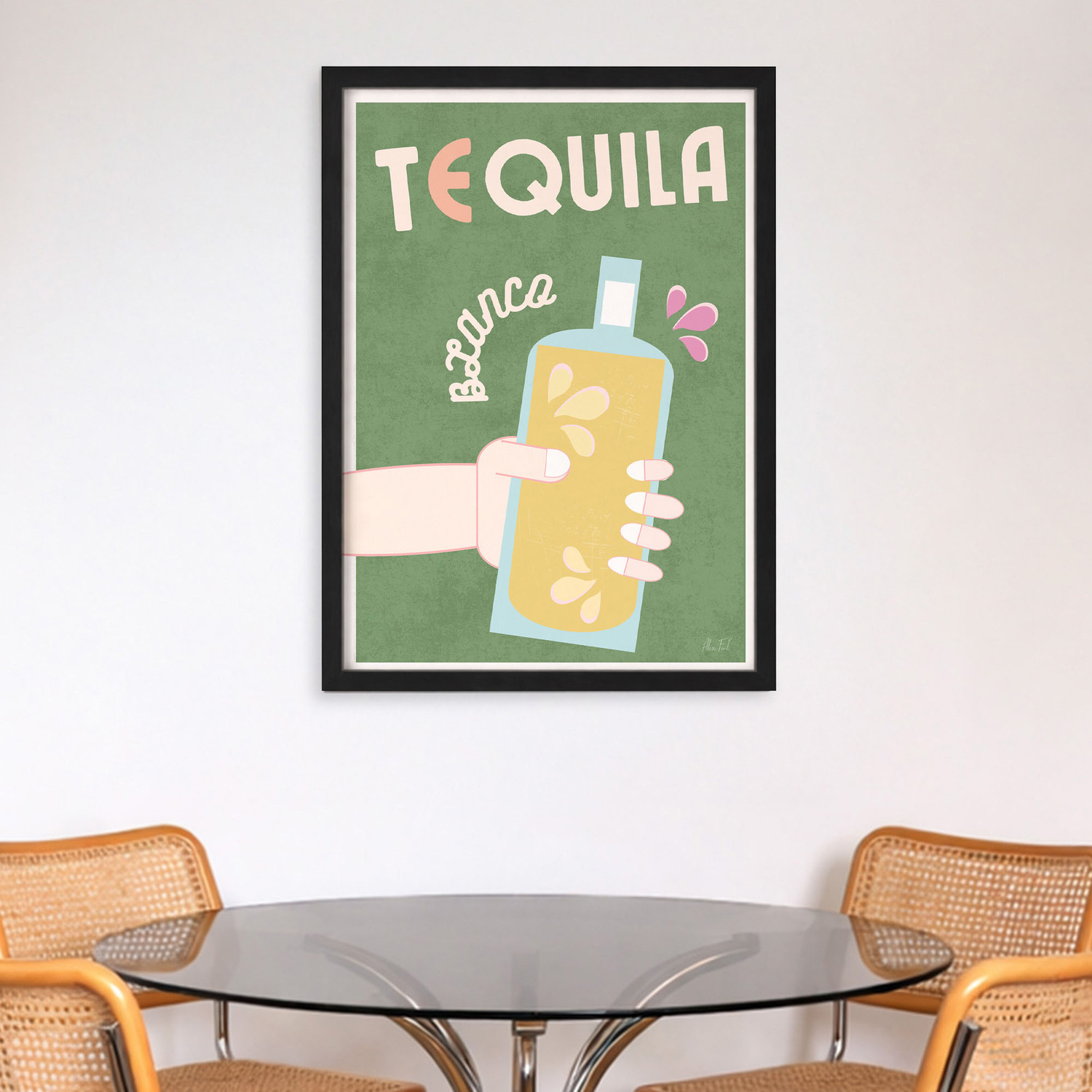 Tequila Blanco Framed Paper Print Wall Art