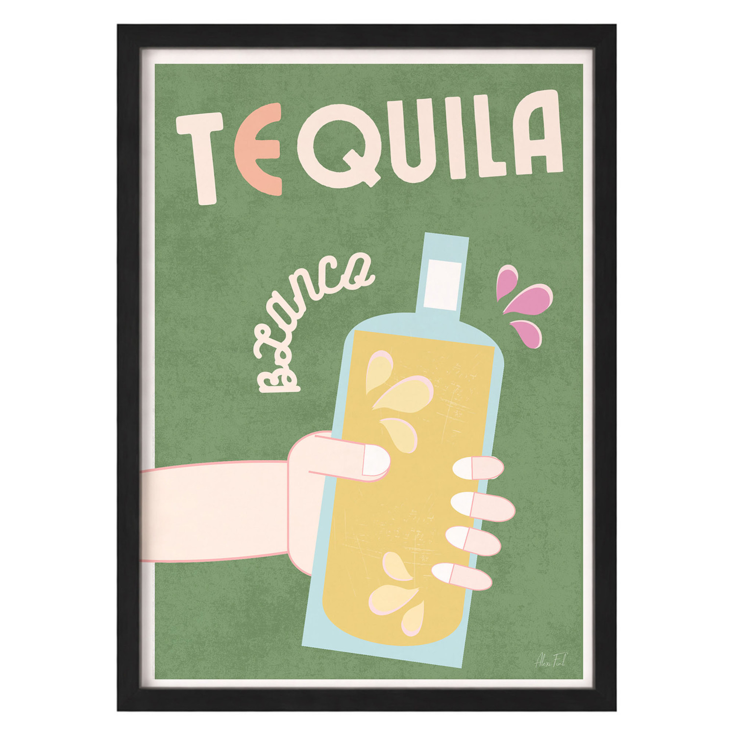 Tequila Blanco Framed Paper Print Wall Art